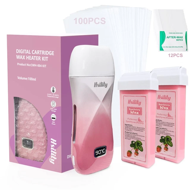 Kit de cera Hsility para depilación miel natural sistema de calefacción rollo...