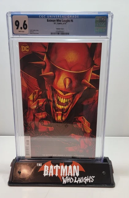 Batman Who Laughs #6 Cgc 9.6 Jenny Frison Variant Dc Comics With Custom Stand