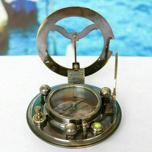 Boussole De Poche Militaire Marine Laiton - Style WWII, Reproduction Neuve, Fabriqué En Inde