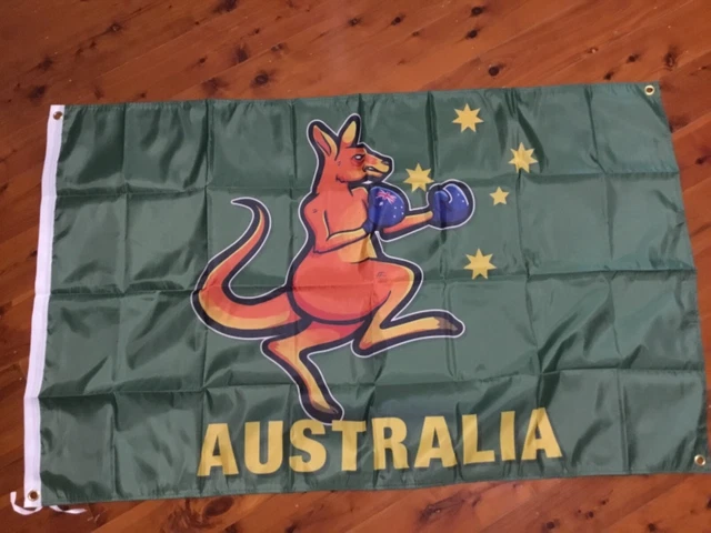 Boxing Kangaroo Aussie Banner – Southern Cross & Eureka Flag, 5x3 Ft Man Cave Wall Hanging 2 thumbnail image