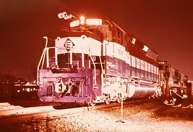Vtg 35mm Slide Erie Lackawanna Railroad Train Engine 3638 Binghamton  Duplicate