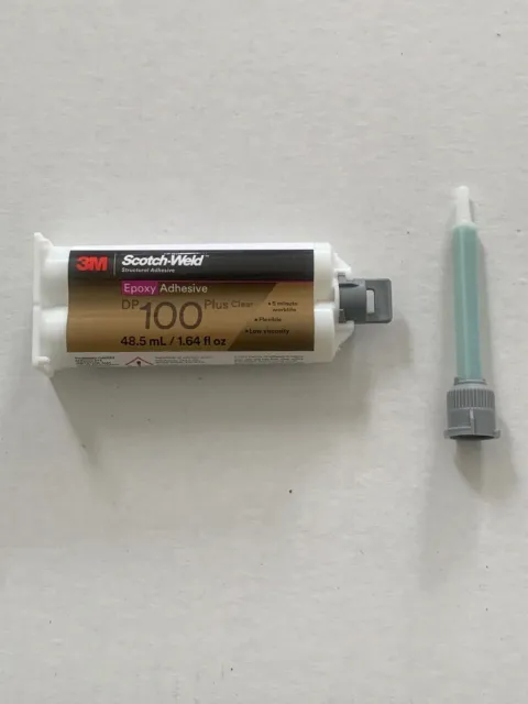 3M Scotch-Weld Epoxy Adhesive DP100 Plus Clear, 1.64 oz W/ (1) 1:1 Mixing Nozzle