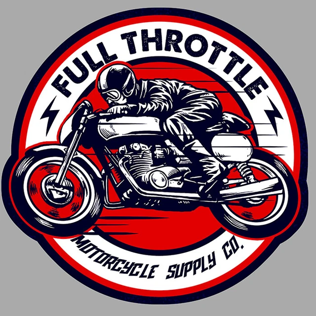 Motorcycle Rider Sticker Design Clipart Vector, Motorcycle Clipart