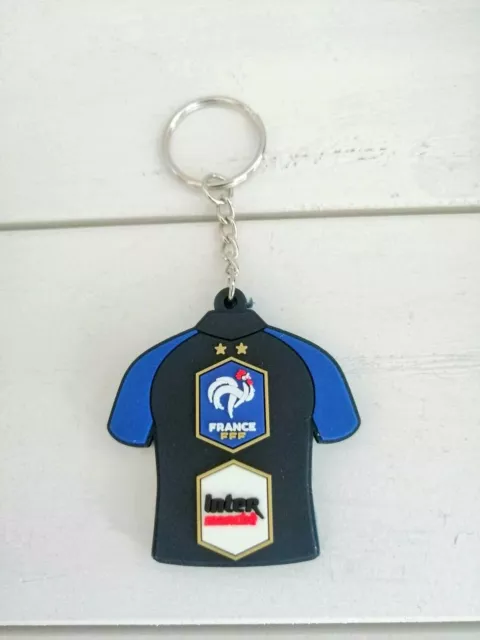 Porte-clefs Equipe de France bleu sur