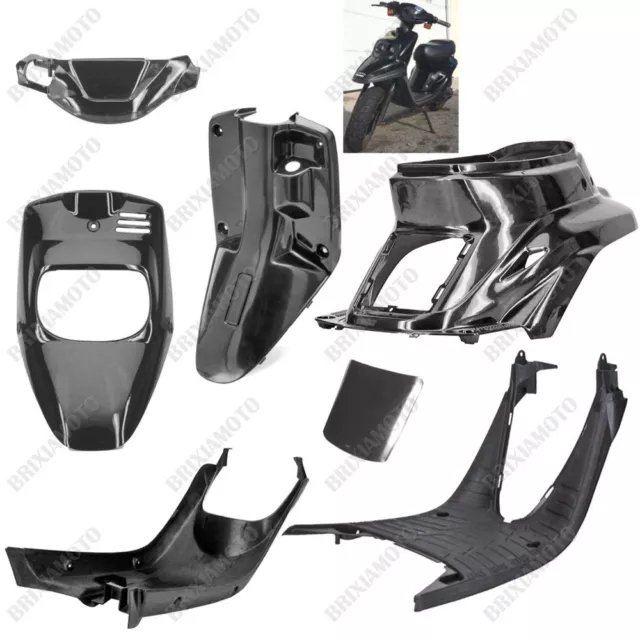 Kit 7 Carene Nero Neutro Da Verniciare Yamaha Bw's Mbk Booster Spirit 50 '88/'0