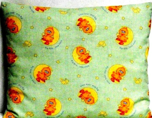 Toddler Pillow for Sesame Street on Mint Green 100%Cotton #SS19 Handmade