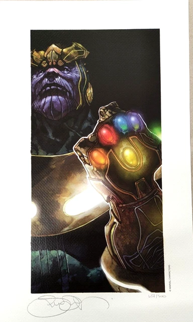 Simone Bianchi Litografía Thanos Numerada Y Firmada Nuevo