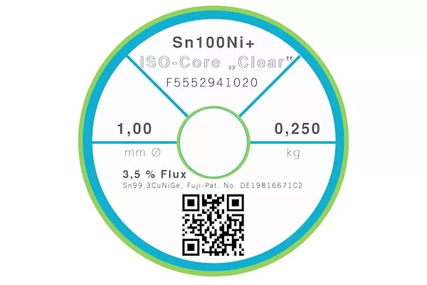 FELDER Elektrotechnik Lötdraht ISO-Core® Clear 1 mm 250 g Sn100Ni+ Lötzinn