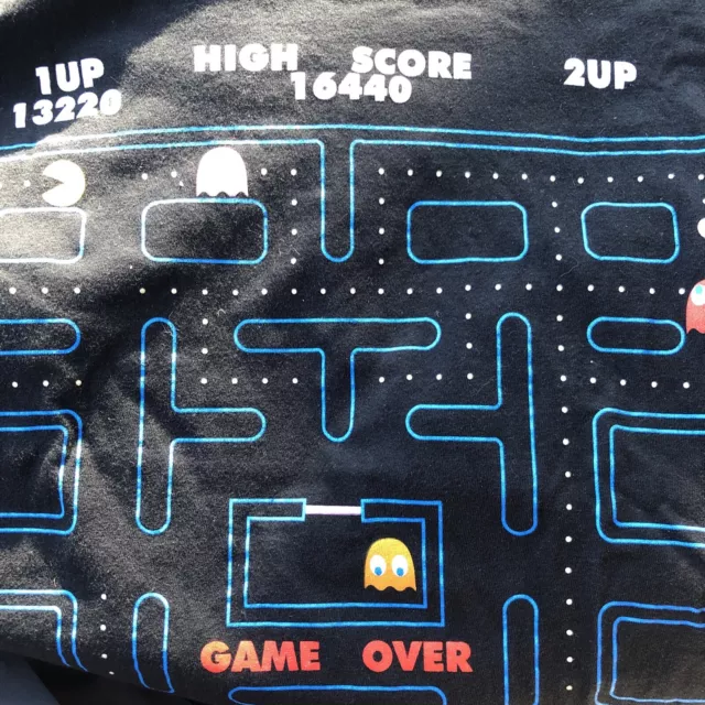 Medium cotton mix  Pac-Man T-shirt!! Clean Very Nice Dark Color  Print 2