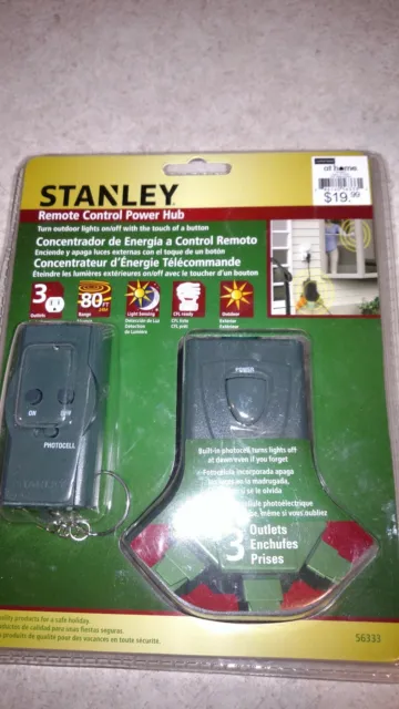 Stanley PLUGBANK 6 TOTAL CONTROL (GS606) 6 Outlet Photocell, Timer, and  Remote