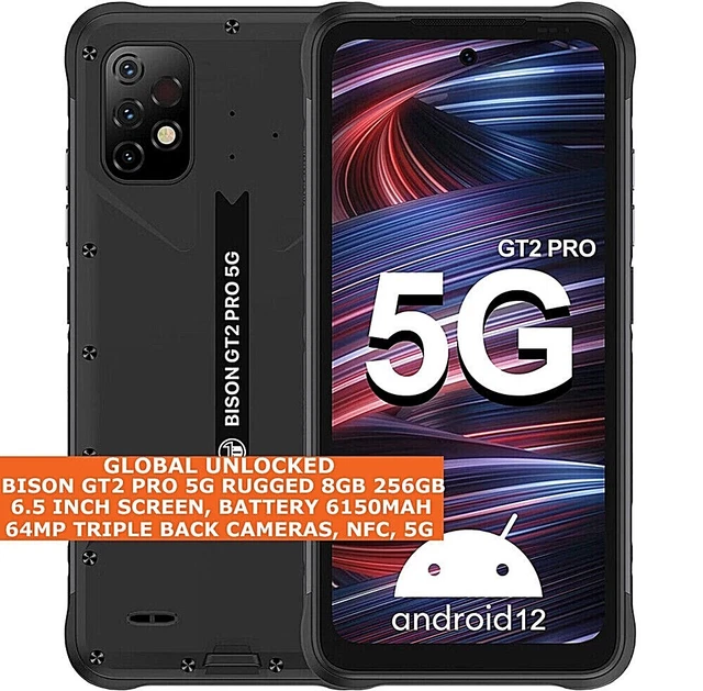 UMIDIGI BISON GT2 PRO 5G RUGGED 8gb 256gb Imperméable 6.5 " Digitales Android 12