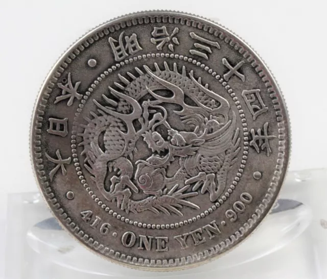 Japan One Yen 1901 Silbermünze 416/900