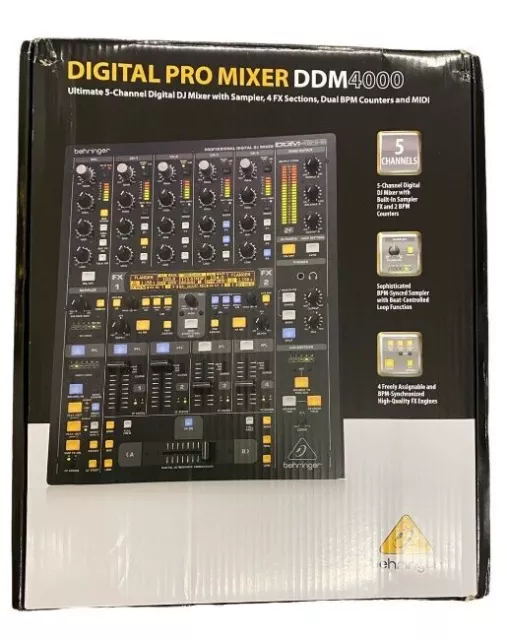 Behringer DIGITAL PRO MIXER DDM4000 5-Kanal-Digital-DJ-Mixer Sampler Mischpult 2