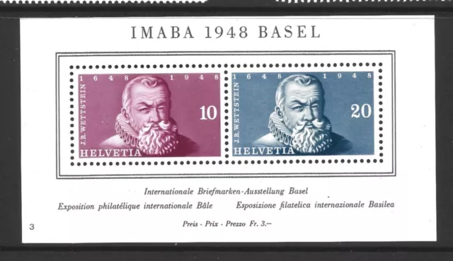 Switzerland, 1948, MS 498a, MNH.  ref 241