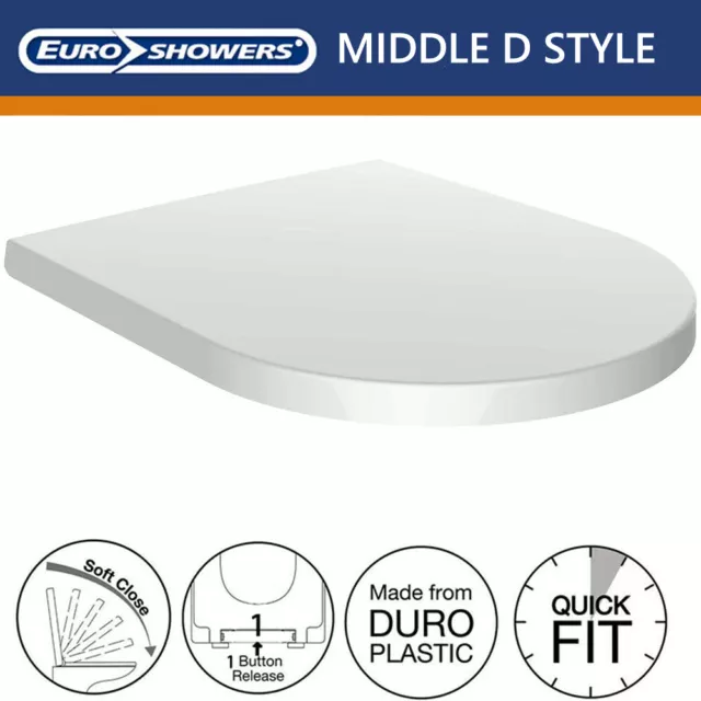 Middle D Toilet Seat Fits Vitra S50 - Vitra Zentrum - Laufen Pro - Roca Meridian