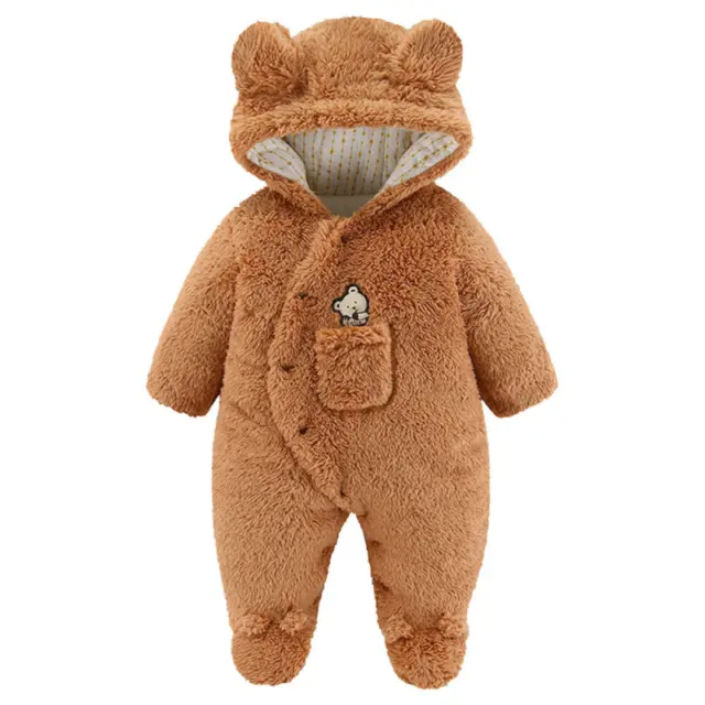 Cappotti tuta in pile neonato ragazzi ragazze carino cartone animato orso con cappuccio