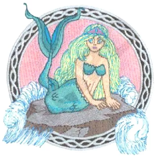 MERMAID NEW DESIGN SET OF 2 HAND TOWELS EMBROIDERED NEW by laura