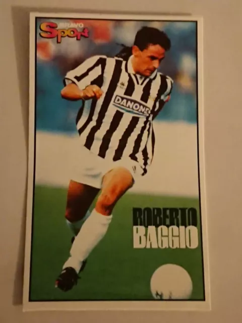 Roberto Baggio Non Rookie Card - Bravo Sport 1994-95 (handgeschnittener Aufkleber) - Ex Con