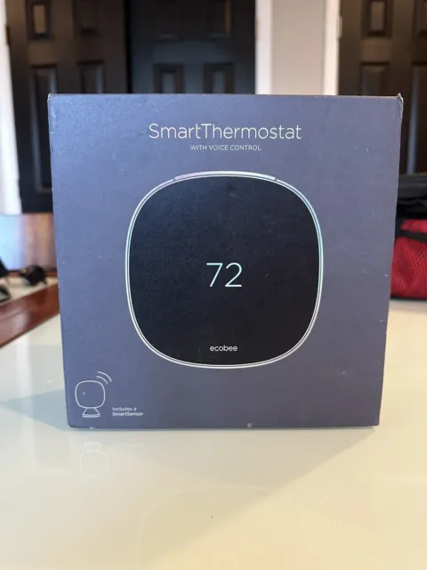 ecobee4 Smart Programmable Thermostat - Black (EB-STATE4-01) - NO ROOM SENSOR