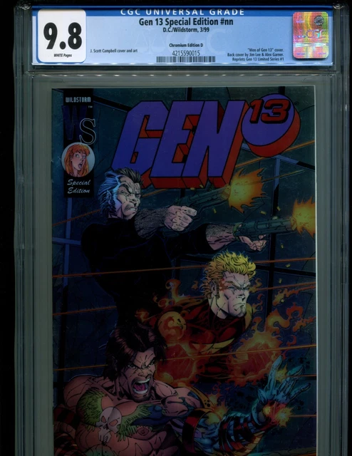 Gen 13 Special Edition Nn Cgc 9.8 Chromium Cover D! Lee Campbell Men Of Gen 13!1