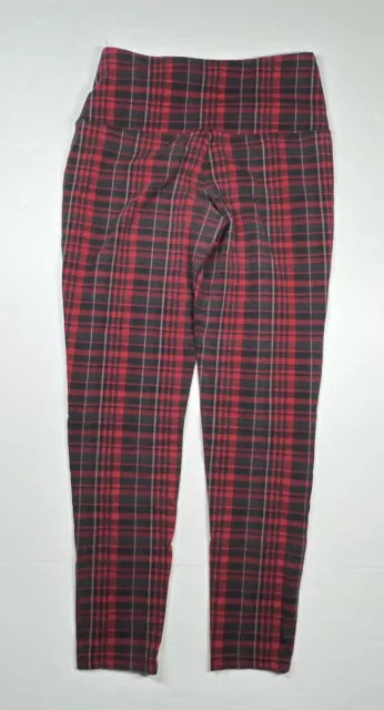 CASABLANCA BY MARRAKECH Clothing Co. Leggings Small Red Plaid Yoga ...
