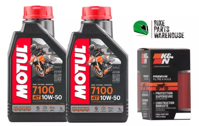 Öl & Filter Kit K&N für KTM EXC F 350 IE SIXDAYS 17-18 Motul 7100 10W50 2