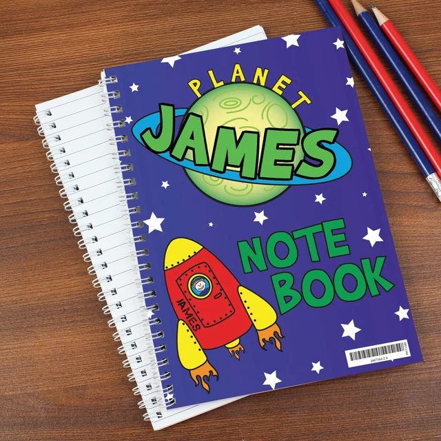 Personalised Space A5 Notebook | Customisable Space Design | Gift for Space Kids