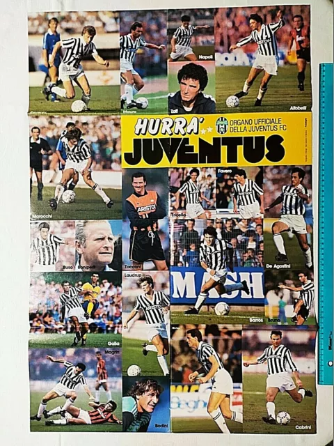 Poster Hurra' Juventus Laudrup Tacconi Rui Barros Cabrini Zavarov Zoff Marocchi