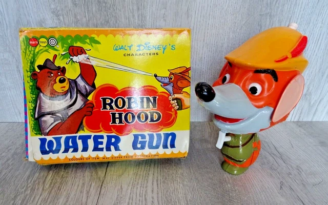 Robin Rocking Water Toy DISNEY ROBIN HOOD water pistol with box Vintage 1973 Marx Toys Rare ...