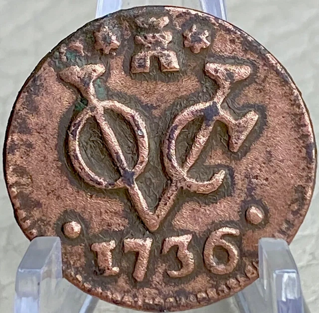 VERY NICE 1736 Coin Dutch East Indies Duit VOC Great Details £37.18 ...
