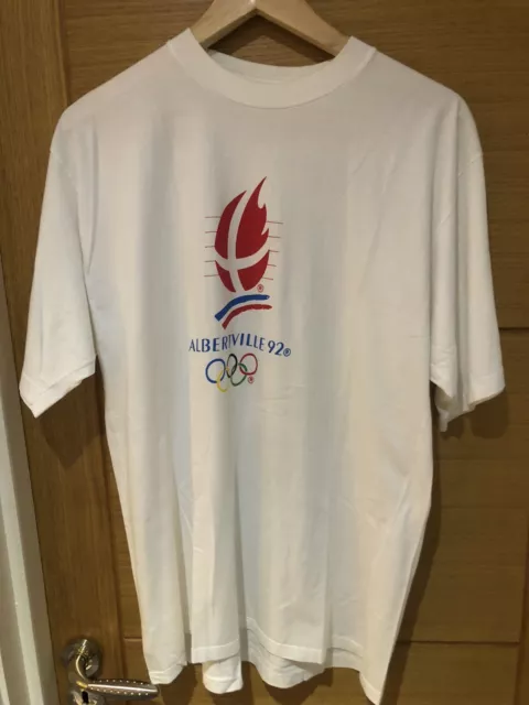 Official Albertville 1992 France Alps Winter Olympics T-shirt - XL