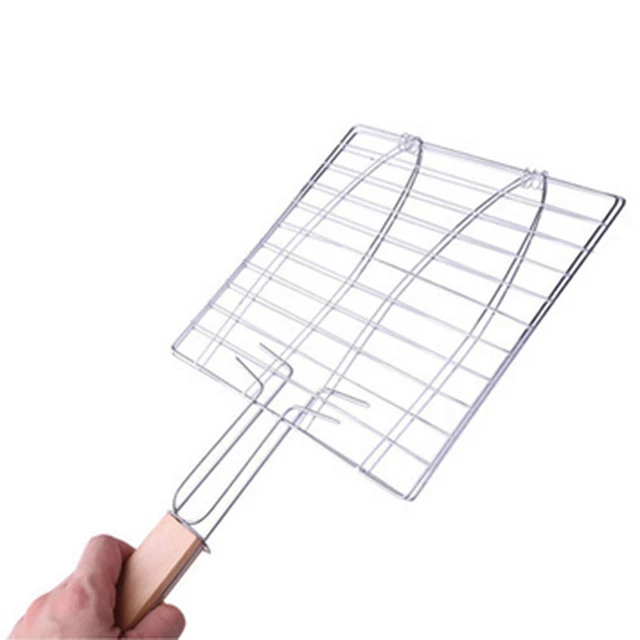 Fish Net Clamp Portable Fish-shaped Practical Fish Roasting Bracket Square