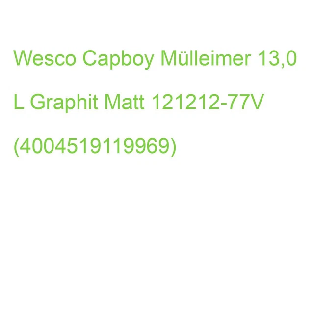 Wesco Capboy Mülleimer 13,0 L Graphit Matt 121212-77V (4004519119969)