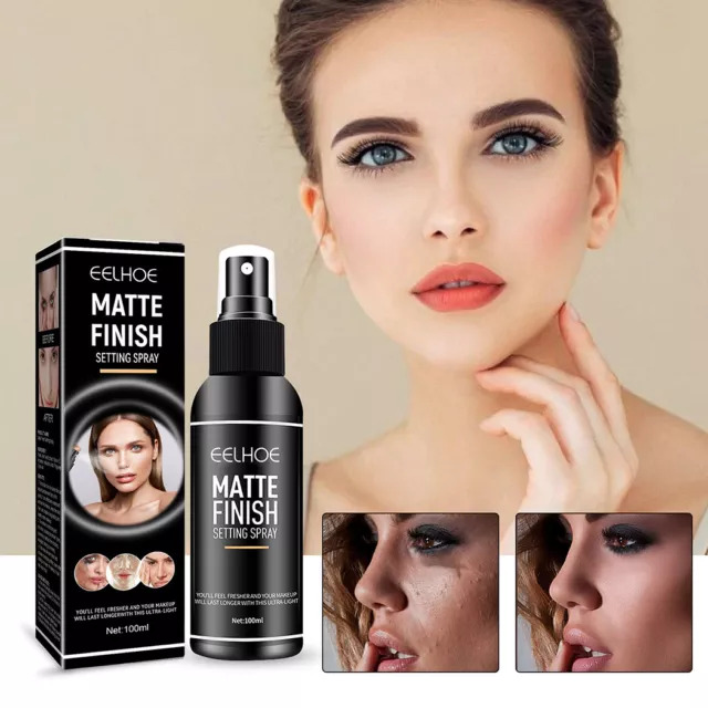 100 ml acabado mate spray fijador maquillaje de larga duración niebla natural