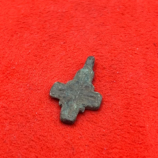 Antique Bronze Cross Pendant Ancient Encolpion Kievan Rus 10-12 century