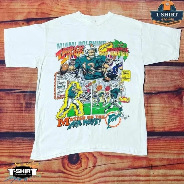 Vintage NFL Dan Marino Miami Dolphins Comic Series T-Shirt, Dan Marino Shirt