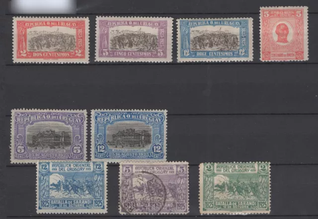 Uruguay 1925 year set MH, last row MNG/used