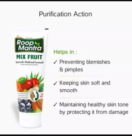 Roop Mantra Mix Fruit 115ml, paquete de 2 limpiadores faciales (115 ml) 2