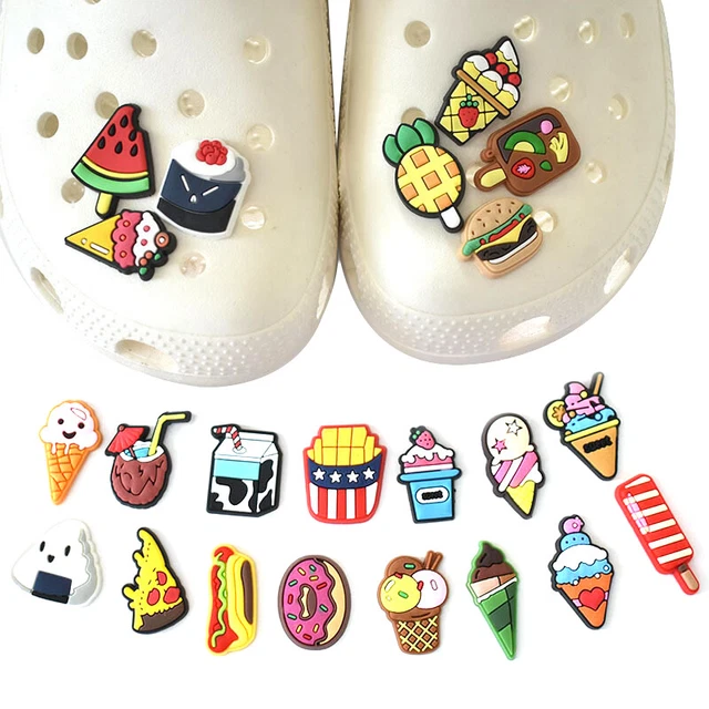 10 pz Ciondoli Scarpe Pizza Cibo Misto Bevanda Gelato Sandali Fibbia AccessoATUL
