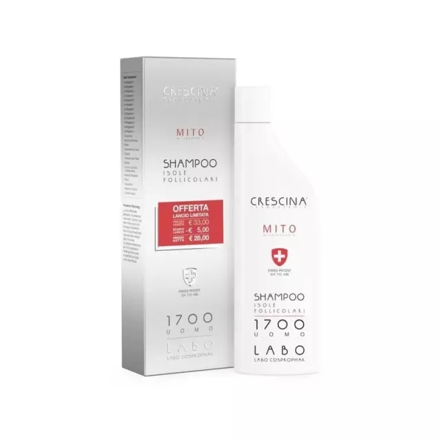 LABO SUISSE Crescina Transdermic Mito Shampoo Isole Follicolari 1700 Uomo 150 Ml