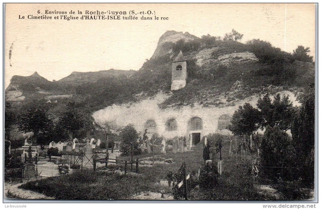 95 HAUTE ISLE - le cimetiere et l'eglise.