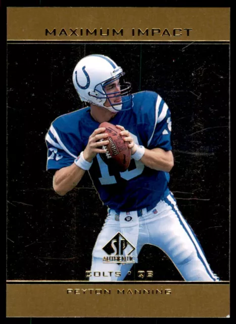 1998 SP Authentic Maximum Impact Peyton Manning RC Colts #SE11 *Noles2148* 1998 SP Authentic Maximum Impact Peyton Manning RC Colts #SE11 *Noles2148*