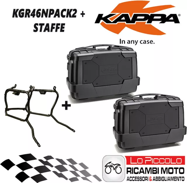 Bmw F 650 Gs 2015 2016 2017 Kit 2 Valigie Laterali Kgr46N + Klr5103 Staffe