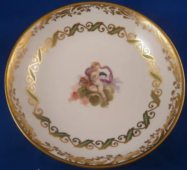 18thC Royal Vienna Porcelain Cup & Saucer Cherub Scene Scenic Porzellan Tasse #3 2