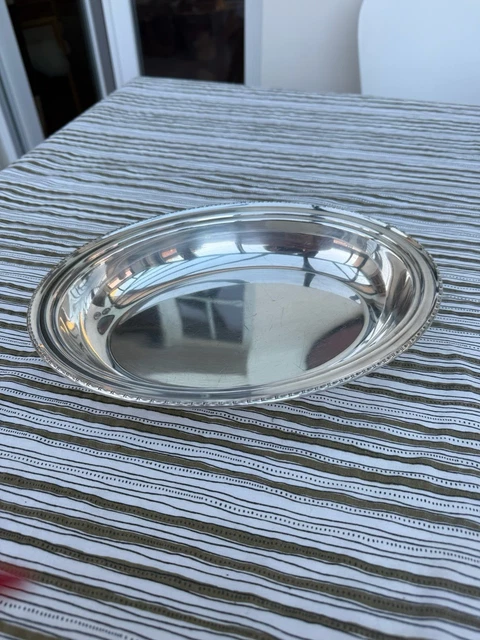 VINTAGE - Ancienne grande fourchette de service à viande en métal argenté (XXé) - Art de la table (11271100