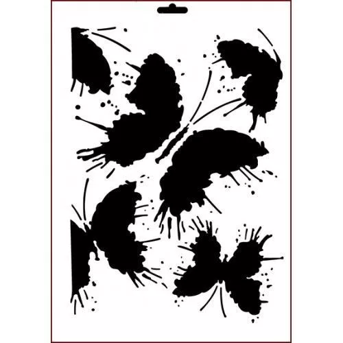 Imagination Crafts A4 Mixed Media Art Stencil - Butterfly Shadows AS-537