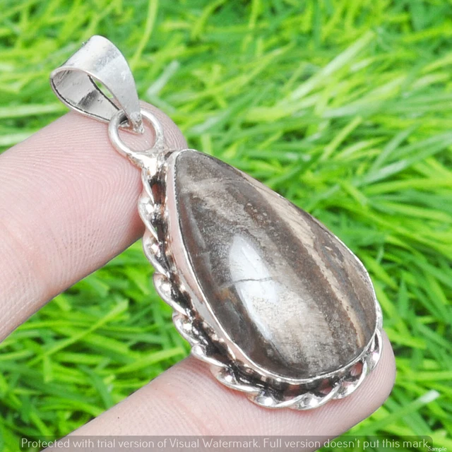 Tiger Eye Gemstone Handmade Pendant 925 Sterling Silver Jewelry DP-2715
