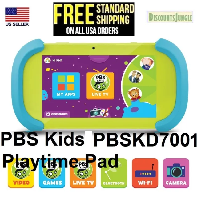 Ematic PBS Kids PBSKD7001 16GB, Wi-Fi 7 Inch HD Tablet Bluetooth & Wi-Fi Support