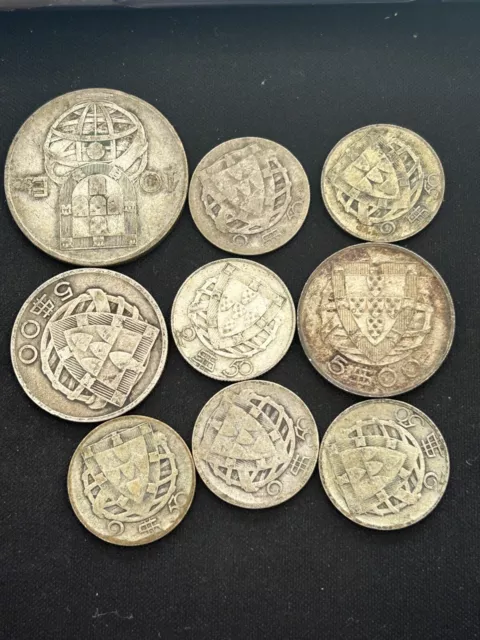 Lote mixto de monedas portuguesas plata 47g lote 58 2