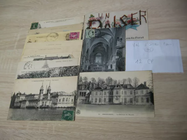 lot de 12 CPA Val d'Oise 95